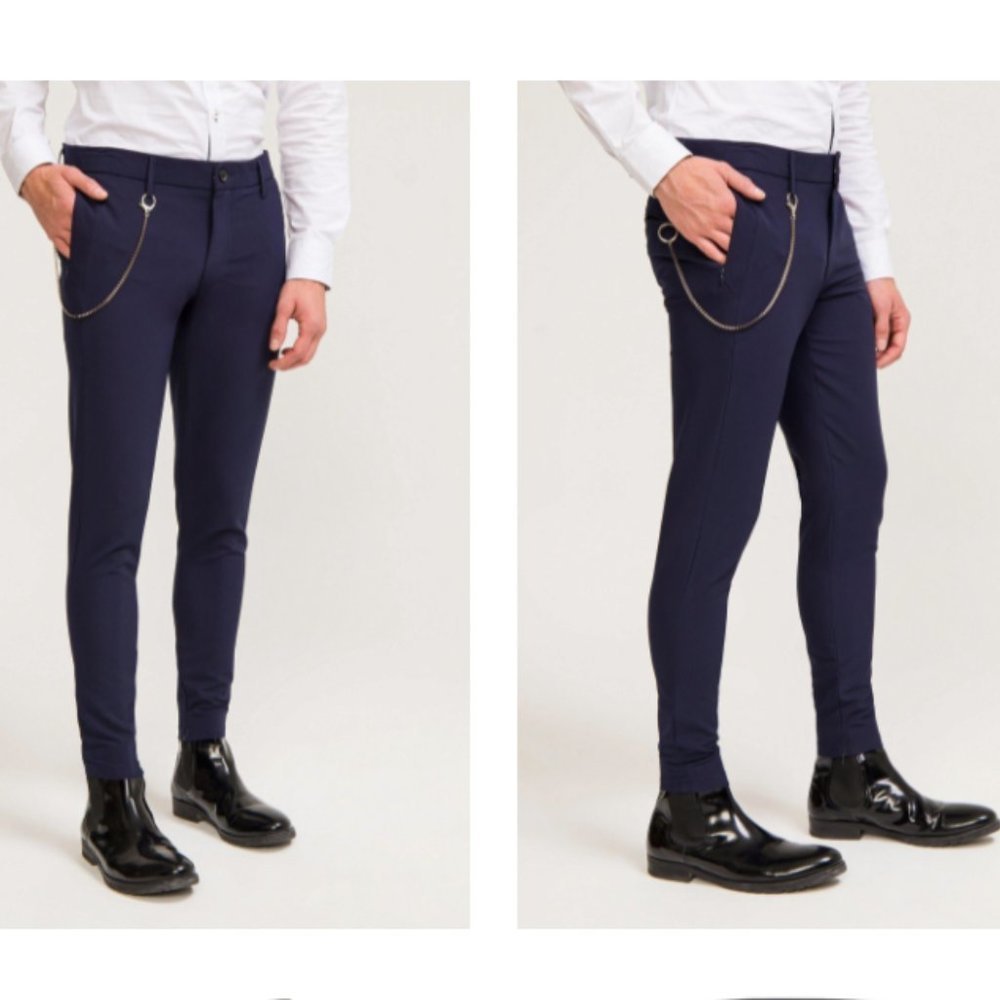 NWT Ron Tomson Lightweight TAILORED TROUSER NAVY: Size  3XL
